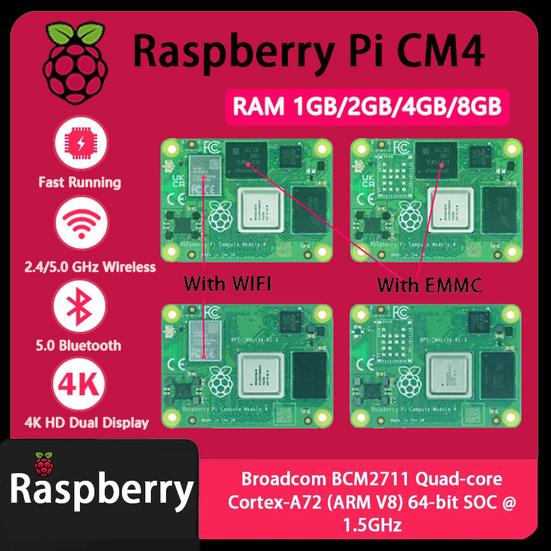 Raspberry pi cm4 1gb/2gb/4gb/8 - Compute Module 4 32Gb Wifi avaliação e preço